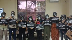 Komite Aksi Solidaritas untuk Munir (KASUM) dalam konferensi pers di Gedung YLBHI, Jakarta, Kamis, 5/9/2024 | Syahrul Baihaqi/Forum Keadilan