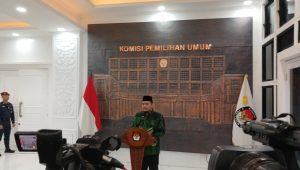 Ketua Komisi Pemilihan Umum (KPU RI) Mochammad Afifuddin di Gedung KPU, Jakarta Pusat, Senin, 9/9/2024 | Syahrul Baihaqi/Forum Keadilan