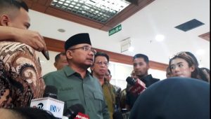 Menteri Agama Yaqut Cholil Qoumas di Gedung DPR, Jakarta Pusat, Rabu, 11/9/2024 | Muhammad Reza/Forum Keadilan