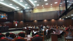 Sidang perkara Nomor 3/PUU-XXII/2024 yang diajukan oleh Jaringan Pemantau Pendidikan Indonesia (JPPI) dan beberapa individu ke Mahkamah Konstitusi (MK) di Gedung MK, Jakarta Pusat, Rabu, 11/9/2024 | Syahrul Baihaqi/Forum Keadilan