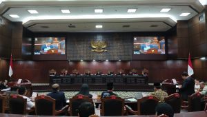 Sidang perkara Nomor 3/PUU-XXII/2024 yang diajukan oleh Jaringan Pemantau Pendidikan Indonesia (JPPI) dan beberapa individu ke Mahkamah Konstitusi (MK) di Gedung MK, Jakarta Pusat, Rabu, 11/9/2024 | Syahrul Baihaqi/Forum Keadilan