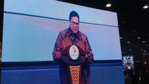 Ketua Bawaslu RI Rahmat Bagja saat memberi sambutan di Ancol, Jakarta Utara, Selasa, 17/9/2024 | Syahrul Baihaqi/Forum Keadilan