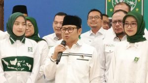 Ketua Umum Partai Kebangkitan Bangsa (PKB) Muhaimin Iskandar alias Cak Imin mengumumkan susunan pengurus PKB masa bakti 2024-2029 di Kantor DPP PKB, Jakarta Pusat, Rabu, 18/9/2024 | Ali Mansur/Forum Keadilan