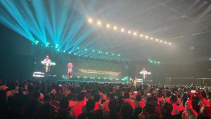 Menko Polhukam Hadi Tjahjanto dalam Rakornas Sentra Gakkumdu di Beach City International Stadium Ancol, Jakarta Utara, Kamis, 19/9/2024 | Syahrul Baihaqi/Forum Keadilan
