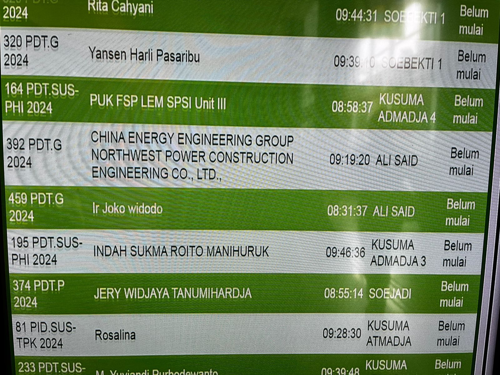 Nama Presiden Jokowi Terpampang di SIPP PN Jakpus