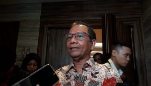 Pakar Hukum Tata Negara Prof. Mahfud MD usai menghadiri diskusi publik Kaukus Perempuan Pembela HAM di Jakarta Pusat, Jumat, 27/9/2024 | Novia Suhari/Forum Keadilan