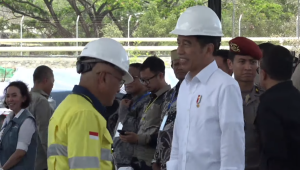 Presiden Joko Widodo di smelter PT Amman Mineral Internasional Tbk di Nusa Tenggara Barat (NTB) pada Senin, 23/9/2024 | YouTube Sekretariat Presiden