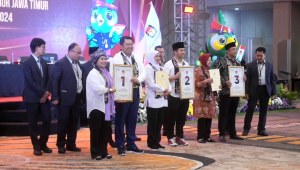 Tiga Pasangan Calon dalam Pilgub Jawa Timur 2024 | YouTube KPU Jawa Timur