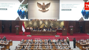Rapat paripurna DPR RI ke-8 Masa Persidangan I Tahun Sidang 2024-2025 | YouTube TVR Parlemen