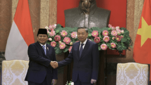 Menteri Pertahanan (Menhan) RI Prabowo Subianto bertemu dengan Presiden Vietnam To Lam pada Sabtu, 14/9/2024. | Dok Kementerian Pertahanan