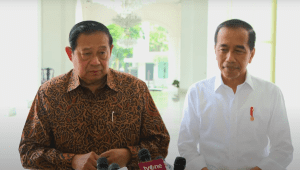 Presiden Joko Widodo (Jokowi) dan Presiden ke-6 RI Susilo Bambang Yudhoyono (SBY) di Istana Merdeka, Sabtu, 21/9/2024 | YouTube Sekretariat Presiden