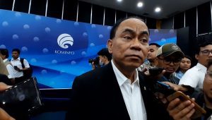 Menteri Komunikasi dan Informatika (Menkominfo) Budi Arie Setiadi di Kantor Kominfo, Jakarta Pusat, Selasa, 1/10/2024 | Novia Suhari/Forum Keadilan