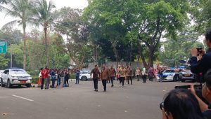 Ketua Umum Partai Gelora Anis Matta menemui Presiden terpilih Prabowo Subianto di kediamannya di Kertanegara IV, Jakarta Selatan, Selasa, 15/10/2024 | Syahrul Baihaqi/Forum Keadilan