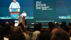 Presiden terpilih sekaligus Menteri Pertahanan (Menhan) RI, Prabowo Subianto, dalam acara BNI Daily Investor di JCC, Senayan, Jakarta, Rabu, 9/10/2024. | Instagram @prabowo