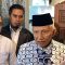Ketua Majelis Syura Partai Ummat Amien Rais saat memberikan keterangan kepada media di Restoran Al Jazeera Signature Restaurant & Lounge, Kebon Sirih, Menteng, Jakarta Pusat pada Selasa 1/10/2024 | Ari Kurniansyah/Forum Keadilan