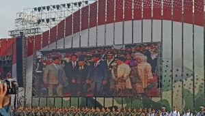 Presiden RI Joko Widodo (Jokowi) pada peringatan Hari Ulang Tahun (HUT) ke-79 TNI di Silang Monas, Jakarta Pusat, Sabtu, 5/10/2024 | Ari Kurniansyah/Forum Keadilan