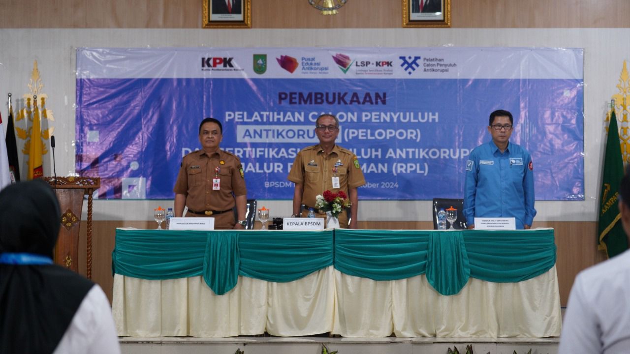 KPK Gelar Pelatihan dan Sertifikasi Penyuluh Antikorupsi di Riau