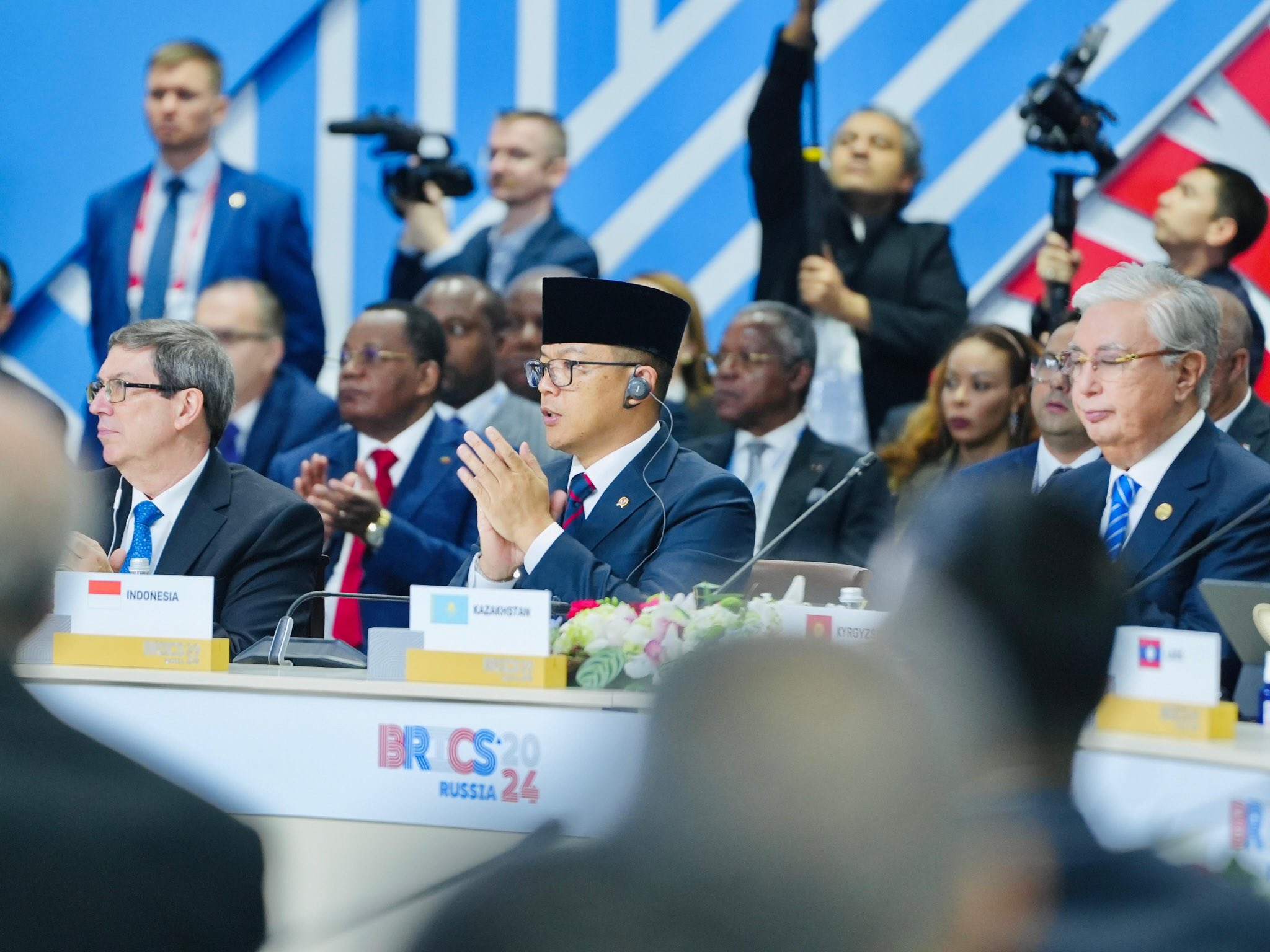 Menteri Luar Negeri (Menlu) RI Sugiono dalam Konferensi Tingkat Tinggi (KTT) BRICS Plus di Kazan, Rusia, Kamis, 24/10/2024 | Dok Twitter/X @kemlu_ri