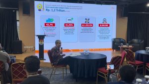 Koordinator Pelaksana Stranas PK Pahala Nainggolan dalam diskusi di Kantor KPK, Jakarta Selatan, Rabu, 13/11/2024 | Merinda Faradianti/Forum Keadilan