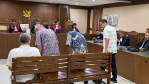 Sidang vonis empat terdakwa perkara korupsi proyek pembangunan jalur kereta api Besitang-Langsa di Pengadilan Tipikor Jakarta Pusat, Senin, 25/11/2024 | Merinda Faradianti/Forum Keadilan