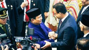 Anies Baswedan dan Presiden Prabowo Subianto saat Pelantikan Presiden dan Wakil Presiden, Minggu, 20/10/2024 | Instagram @aniesbaswedan