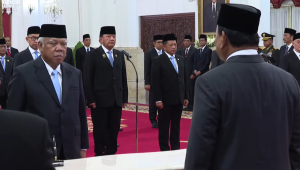 Presiden Prabowo Subianto Melantik Basuki Hadimuljono sebagai Kepala Otorita IKN, Selasa, 5/11/2024 | YouTube Sekretariat Presiden