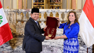 Presiden Prabowo Subianto menerima penghargaan Grand Collar de la Orden El Sol del Peru, Kamis, 14/11/2024 | Website Kemensetneg RI