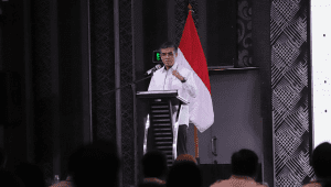 Menteri Ketenagakerjaan (Menaker) RI, Yassierli saat membuka kegiatan Advokasi Penempatan Tenaga Kerja Penyandang Disabilitas di Kawasan Industri Jababeka, Cikarang, Bekasi, Senin, 25/11/2024 | Dok Humas Kemnaker RI