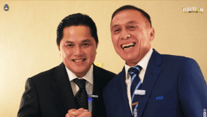 Menteri BUMN Erick Thohir dan Komisaris Utama PT Pertamina (Persero)Mochamad Iriawan atau Iwan Bule | Dok Erick Thohir/PSSI