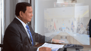 Presiden Prabowo Subianto menggelar Rapat Terbatas melalui Video Conference dengan beberapa jajaran Kabinet Merah Putih, di tengah kunjungannya ke Amerika Serikat, pada Selasa, 12 November 2024, sekitar pukul 10.00 waktu setempat, atau pukul 22.00 WIB | Dok BPMI Setpres/Muchlis Jr