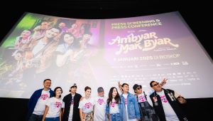 Press screening dan press conference film Ambyar Mak Byar di kawasan Kuningan, Jakarta Selatan, Senin, 23/12/2024 | dok. BION Studios