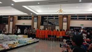 Desk Pemberantasan Narkoba menggelar konferensi pers di Gedung Rupatama Mabes Polri, Jakarta Selatan, Kamis, 5/12/2024 | Syahrul Baihaqi/Forum Keadilan