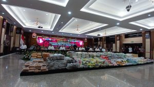 Desk Pemberantasan Narkoba menggelar konferensi pers di Gedung Rupatama Mabes Polri, Jakarta Selatan, Kamis, 5/12/2024 | Syahrul Baihaqi/Forum Keadilan
