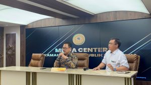 Juru Bicara MA Hakim Agung Yanto saat melakukan konferensi pers di Media Center MA, Senin, 16/12/2024 | Merinda Faradianti/Forum Keadilan