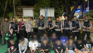 Tim Patroli Perintis Presisi (TP3) Polres Metro Jakarta Barat, usai berhasil mengamankan para pelaku tawuran di Jakarta Barat, Sabtu, 28/12/2024 | ist