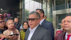 Sekretaris Jenderal (Sekjen) PDI Perjuangan (PDIP) Hasto Kristiyanto di Gedung Merah Putih KPK | Muhammad Reza/Forum Keadilan