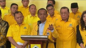Ketua Umum Partai Golkar Bahlil Lahadalia, Refleksi Akhir Tahun 2024 dan Outlook 2025 di Kantor DPP Partai Golkar, Jalan Anggrek Neli Jakarta Barat, Selasa, 31/12/2024 | Muhammad Reza/Forum Keadilan