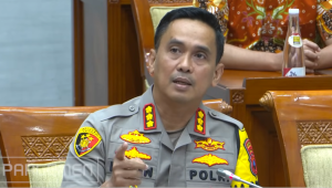 Kapolrestabes Semarang Kombes Irwan Anwar dalam rapat dengar pendapat di Komisi III DPR, Selasa, 3/12/2024 | TVR Parlemen
