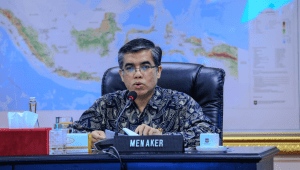 Menteri Ketenagakerjaan (Menaker) RI, Yassierli saat membuka kegiatan Advokasi Penempatan Tenaga Kerja Penyandang Disabilitas di Kawasan Industri Jababeka, Cikarang, Bekasi, Senin, 25/11/2024 | Dok Humas Kemnaker RI