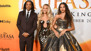 Jay-Z, Beyonce, dan Blue Ivy dalam acara pemutaran perdana film Mufasa: The Lion King di Los Angeles, California, Amerika Serikat, Senin, 9/12/2024 | verity.com