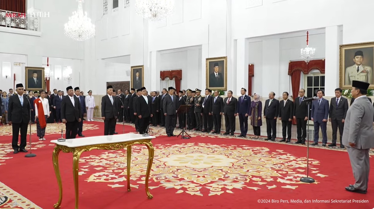 Prabowo Lantik Pimpinan dan Dewas KPK 2024-2029