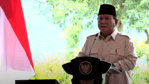 Presiden RI Prabowo Subianto dalam peresmian dipusatkan di Pembangkit Listrik Tenaga Air (PLTA) Jatigede, Kabupaten Sumedang, Jawa Barat (Jabar), pada Senin, 20/1/2025. | Youtube Sekretariat Presiden
