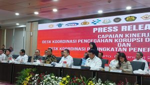 Jaksa Agung Sanitiar Burhanuddin memaparkan capaian Desk Tipikor di Gedung Kejaksaan Agung, 2/1/2025. I Syahrul Baihaqi/Forum Keadilan
