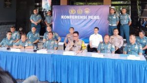 Kapolda Banten, Irjen Suyudi Aryo Seto bersama jajaran, di Koarmada RI, Jakarta Pusat, Senin, 6/1/2025 | Novia Suhari/Forum Keadilan
