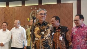Ketua KPK Setyo Budiyanto usai pertemuan di gedung Kejaksaan Agung, Rabu, 8/1/2025. I Syahrul Baihaqi/Forum Keadilan