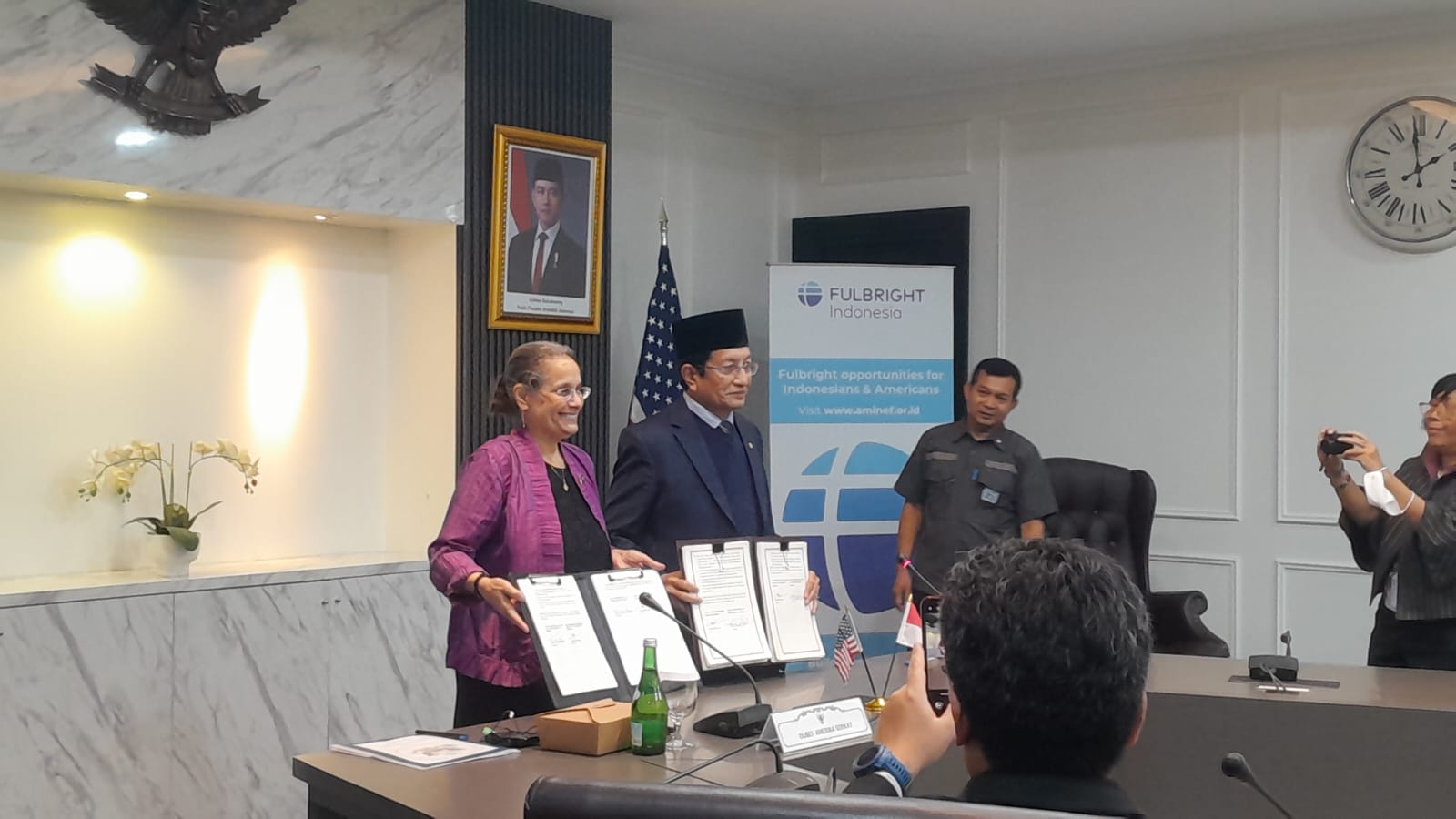 Kemenag RI dan AMINEF/Fulbright Jalin Kerja Sama Pendidikan Internasional
