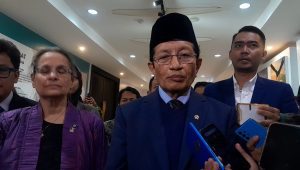 Menteri Agama RI, KH Nasaruddin Umar, di Kemenag, Jakarta Pusat, Rabu, 8/1/2025 | Novia Suhari/Forum Keadilan