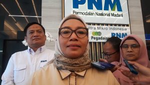 Menteri Pemberdayaan Perempuan dan Perlindungan Anak (PPPA), Arifah Choiri Fauzi, di kantor PNM, Jakarta Selatan, Jumat, 10/1/2025 | Novia Suhari/Forum Keadilan
