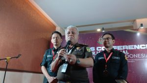 Kapuspenkum Kejagung Harli Siregar memberikan keterangan kepada wartawan, Selasa, 14/1/2025. I Syahrul Baihaqi/Forum Keadilan