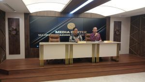 Juru bicara Mahkamah Agung, Yanto saat konferensi pers di Gedung MA, Rabu, 15/1/2025 | Syahrul Baihaqi/Forum Keadilan